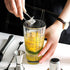 Cocktail Shaker Glass: 13.5oz Martini Shaker with Recipes on Side - Professional Bar Tool with Scale Glass