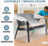 Storage Standard 2-Pack 58" 28" 52.5" Patio Loveseat Bench Cover - Reusable & Heavy-Duty Clear Plastic Outdoor Patio