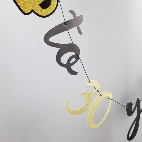 Interchangeable Numbers Cheers & Beers Banner, Cursive Beer Birthday Sign for Party Decorations