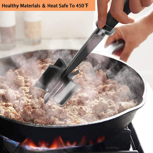 Meat Chopper, Hamburger Chopper, Heat Resistant Tool for Hamburger Meat, Premium Nylon Ground Beef Chopper