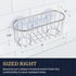 Farberware Sponge Holder for Kitchen SinkBrushed Metal Sink Caddy Organizer with Triple Suction Cups, Kitchen Organizer