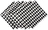 DII Halloween Tabletop Napkin Set, Harlequin Collection, Black and Cream, 6 Piece