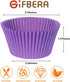 Gifbera Bright Rainbow Jumbo Cupcake Liners, 400-Count Large Colorful Paper Baking Cups