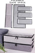 AARAINBOW 2 Packs Foldable Under Bed Shoes Organizer with Lids, Clear Window Storage Bins, Gray+Coffee