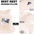 31" Reading Pillow-Extra Large Bed Rest Pillow with Detachable Neck Roll & Arms for Sitting in Bed or Couch-Backrest