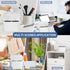 Mini Trash Can with Lid - Tiny Plastic Garbage Bin, Removable Countertop Wastebasket for Bathroom, Office, Kitchen,