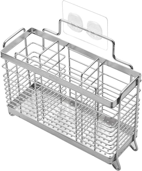 KESOL Utensil Holder with 3 Divided Compartments, Rust Proof Drying Rack Basket