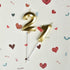 21st Birthday Candles Gold Number 21 & 12 Cake Topper for Birthday Decorations