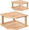 Bamboo Corner Shelf for Cabinet, Plate Organizer for Kitchen and Bathroom Countertop (2pc)