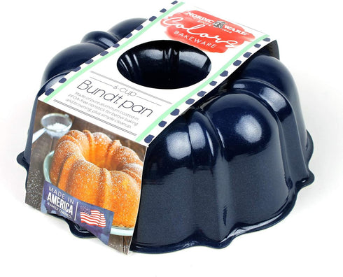 Nordicware 6-Cup Navy Blue Formed Bundt Pan, Lightweight Design