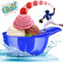 Baseball Helmet Ice Cream Snack Bowl, 8 oz Mini Baseball Cap Bowls for Kids Party (Dark Blue, 18 Pack)