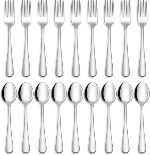 Hiware 24-piece Silverware Set, Food Grade Stainless Steel Forks and Spoons, Mirror Polished Flatware for Home,