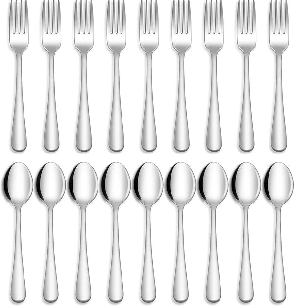 Hiware 24-piece Silverware Set, Food Grade Stainless Steel Forks and Spoons, Mirror Polished Flatware for Home,