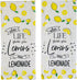 Lemon Kitchen Towels and Pot Holders Set: Colorful Printed "When Life Gives You Lemons, Make Lemonade" on 100% Cotton