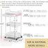 3 2 Goovilla Tier Rolling Utility Cart Organizer with Removable Drawer, Stable and Sturdy White Rolling Storage Carts