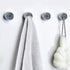6pcs Push Hooks for Towel | Self-Adhesive Kitchen Towel Holder | Round Wall & Door Mounted Hooks for Bathroom Home