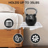 LOREEOU 35lbs Bedside Shelf for Bunk Beds & Top Bunk, Clip On Nightstand with Cable Catch, White, Capacity, College