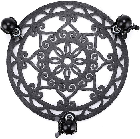 Skelang 12.6 Inches 350 Lbs Plant Stand, Cast Iron Plant Pallet Caddy, Plant Pot Dolly with Brake Wheel, Load Capacity