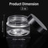 SATINIOR 6 Pack 1 oz Plastic Jars Containers with Lids, Wide Mouth Refillable Leakproof Round Empty Jars for Home