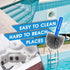 TidyMister Small Pool Brush Head for Cleaning Narrow Corners Steps, Stiff Wavy Bristles Round Brush Scrubber for Above