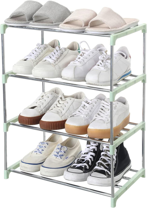 Jucaifu Stackable Small Shoe Rack, Entryway, Hallway and Closet Space Saving Storage