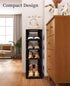 5 Closet HAIXIN Shoe Organizer Rack for Small Spaces Tier Plastic Vertical Narrow Shelves for Black Shoe Holder, Stand