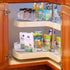 Set 4, 10"x 9.5"x 4" 4" 1/8 URALFA Lazy Susan Organizers of Corner Cabinet Organizer, Plastic Transparent Kitchen