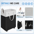 HomeHacks Rolling Large Laundry Hamper, Waterproof Collapsible Basket on Wheels for Bathroom & Bedroom