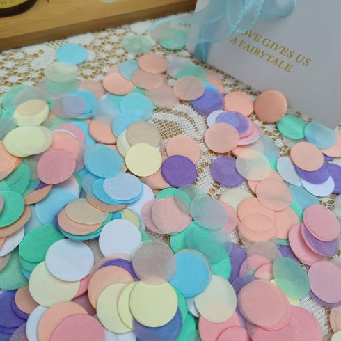 1 Inch Pastel Tissue Paper Table Confetti Dots for Baby Shower, Gender Reveal, Birthday Party Decorations
