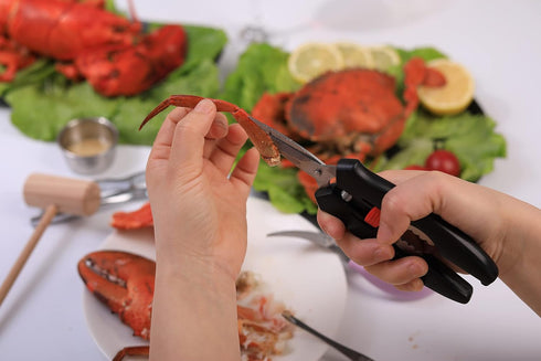 Criativo live 6 pieces Professional and durable Seafood scissors crab cracker stainless steel seafood scissors