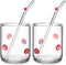 Skylety 2 Set Mushroom Icon Juice Glass Cups - Icon Glass Cup