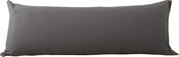 EVOLIVE Ultra Soft Microfiber Body Pillow Cover, 21"x54" with Hidden Zipper Closure, Charcoal Grey