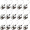 TIHOOD 15PCS Premium Stainless Steel Mesh Tea Strainer Infuser with Extended Chain Hook for Loose Leaf Tea