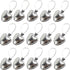 TIHOOD 15PCS Premium Stainless Steel Mesh Tea Strainer Infuser with Extended Chain Hook for Loose Leaf Tea