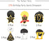 LINGTEER Happy 17th Birthday Decorations - 12 Pcs Black & Gold Foil Swirls Streamer Set for Seventeen Years Old Bday