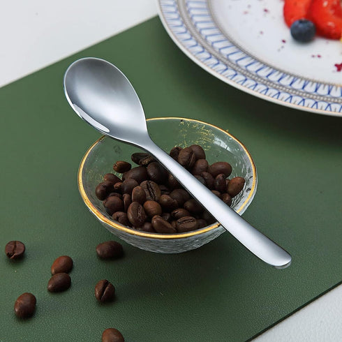 Demitasse Espresso Spoons, 5.5'' Mini Coffee Spoons, Set of 6 Stainless Steel Tea Spoons for Dessert
