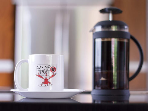 Casitika 11oz Mug - Funny Lobster Pun Say No To Pot, Gift Idea for Crawfish Festival