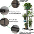 4 LINZINAR Plant Stand Indoor Outdoor Corner Tier Metal Plant Shelf Patio Plant Rack for Garden Corner Balcony Living