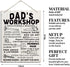Dad Gift, Dad's Workshop Sign, Father's Day Gift Idea for Dad from Daughter Son, Rustic Hanging Wood Plaque Sign, Inspirational Decor, Dad Garage Decor, Tool Room Decor, Woodworking Lover Gift