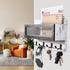 ADIIL Mail and Key Holder for Wall, Decorative Wooden Wall Key Rack Organizer with 4 Double Key Hooks, White