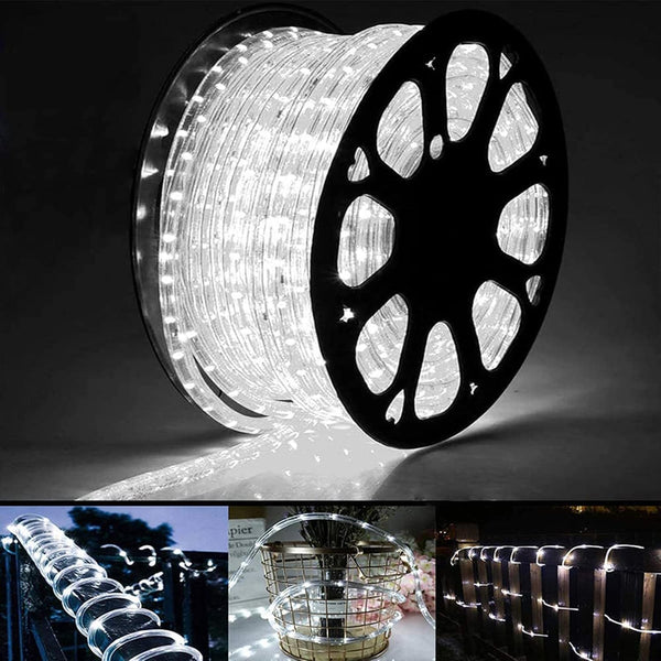 50ft 360 LED Rope Lights Outdoor, Connectable and Flexible Tube Lights with