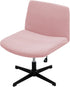 MIFXIN Armless Office Desk Chair Cover, Stretch Soft Slipcover for Wide Seat Mid Back Accent Chair, Pink