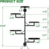 GcdPai 5-tier Rotating Window Plant Shelves indoor Metal Plant Stand, Wall Plant holder for Multiple Plants indoors