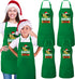 Suhine 4 Pack Christmas Aprons Adults Green Christmas Kitchen Cooking Baking Cookie