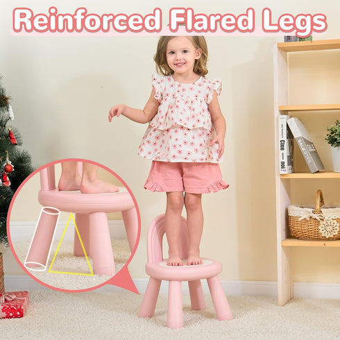 1-3, KidBloom Toddler Chair, Sturdy Anti-Tip Kids Chair, Lightweight Small Plastic Child Chair for Toddlers Rainbow