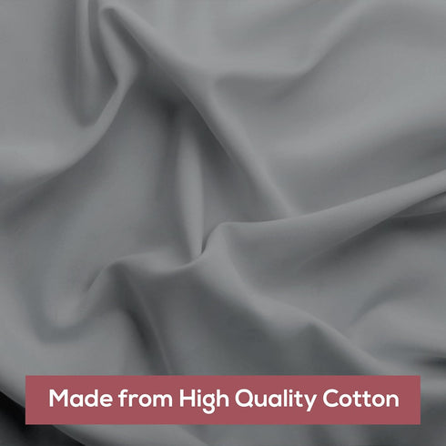 Superity Linen Pillow Cases Queen Size - Envelope Enclosure - 2 Pack - 100% Soft and Comfortable Premium Cotton - Grey