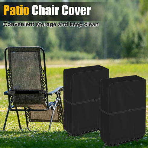 2 Pack Zero Gravity Chair Cover, AHIER Outdoor Chair Covers Waterproof Lawn Beach Patio Chair Cover with Fixed Rope