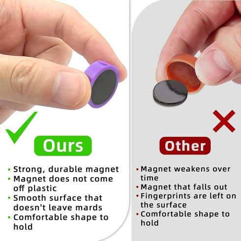 Qualsen Fridge Magnet, 20 Pack Heavy Duty Refrigerator Magnets, Whiteboard, Locker, Office Magnets (Black)
