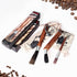 3PCS Professional Coffee Brush Set: Natural Boar Bristles, Black Walnut Handle, Espresso Machine Cleaning Tool.