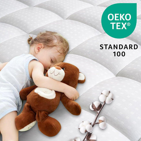 8-21 (39x80 LEISURE TOWN Cotton Mattress Pad Twin XL Size Fitted Quilted Mattress Cover Pillow Top Mattress Topper